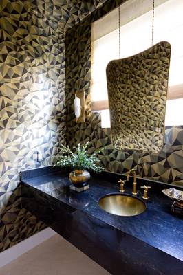 Bathroom in private house in Art Deco style.