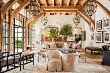 Beautiful design of  in cottage in Mediterranean style.