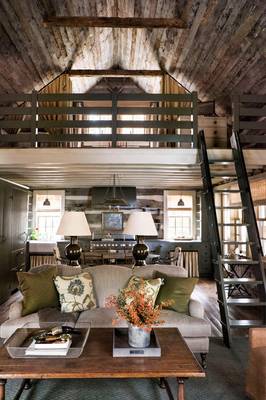  interior in house in Chalet style.