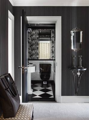 Option of bathroom in house in Art Deco style.