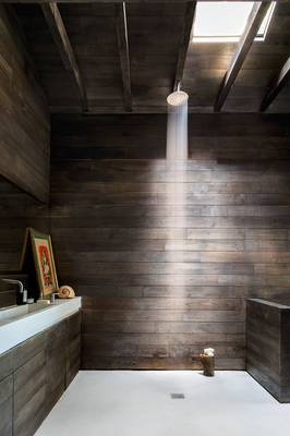 Photo of bathroom in cottage in contemporary style.