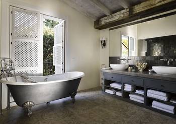 Bathroom in country house.