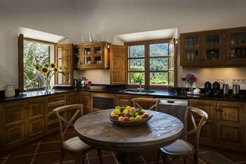 Beautiful example of kitchen in cottage in Chalet style.
