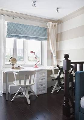 Maritime Theme in Children's Interior: Functionality and Style in the Workspace