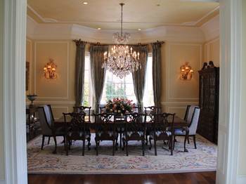 Dining room in private house in empire style.