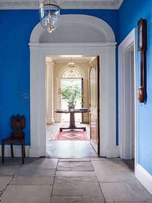 Hallway design in private house in renaissance style.