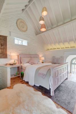 Beautiful example of attic in private house in artistic style.