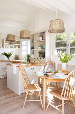 Photo of kitchen in private house in Mediterranean style.