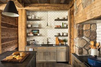 Kitchen example in private house in Mediterranean style.