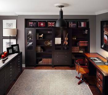 Home office in country house.