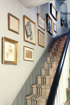 Stairs example in private house in colonial style.