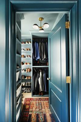 Wardrobe in country house.