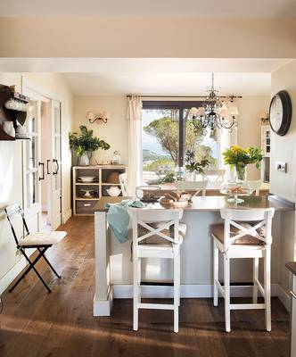 Beautiful example of kitchen in private house in Mediterranean style.