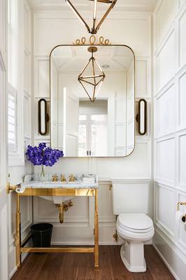 Bathroom in country house in renaissance style.
