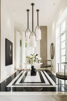 Hallway interior in private house in contemporary style.