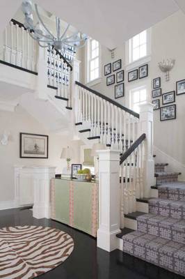 Stairs design in private house in renaissance style.