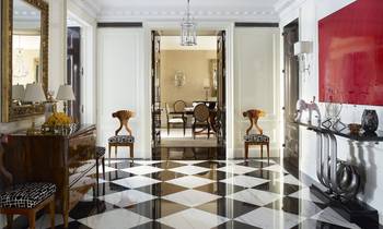 Hallway example in private house in Art Deco style.
