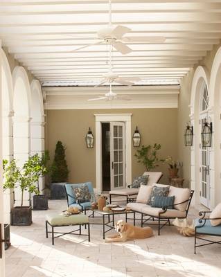 Terrace in country house.