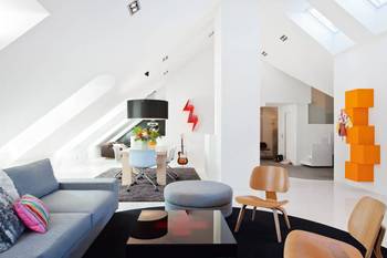 Attic in cottage.