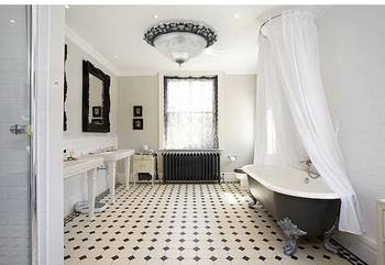 Bathroom in private house in renaissance style.