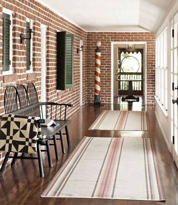 Design of veranda in country house in colonial style.