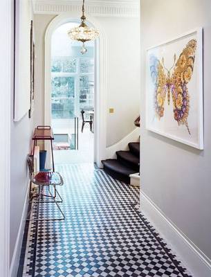 Hallway design in private house in artistic style.