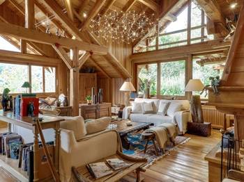 Chalet style in country house.