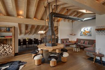 Beautiful example of  in cottage in loft style.