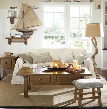 Coastal Elegance: Bright Interior with Nautical Accents