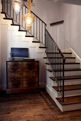 Stairs in country house in renaissance style.