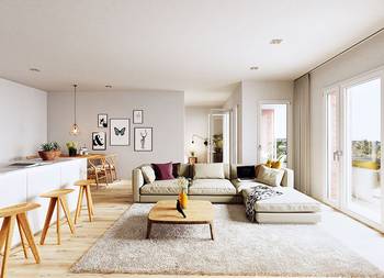 Scandinavian Minimalism: Bright Interior with Panoramic Windows