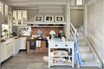 Kitchen in private house in loft style.