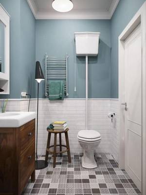 Elegant Retro-Modern Bathroom with Turquoise Accents