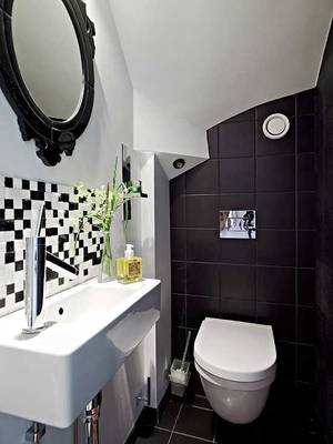 Bathroom example in house in artistic style.