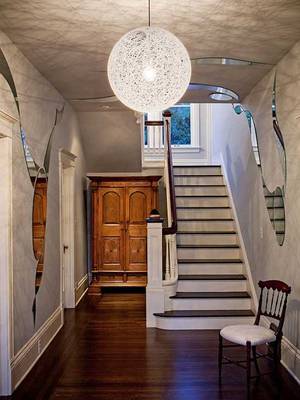 Interior of hallway in private house.