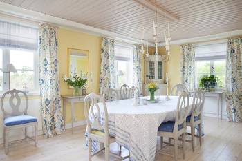 Craftsman style in cottage interior.