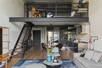 Studio in private house in loft style.