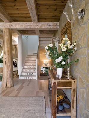 Hallway example in house in Chalet style.