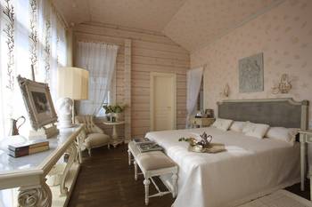 Bedroom interior in private house in renaissance style.