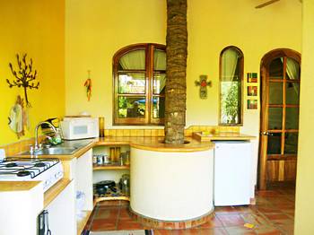 Option of veranda in private house in Mediterranean style.