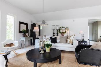 Bright Scandinavian Living Room with Classic Accents