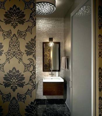 Beautiful example of bathroom in private house in empire style.