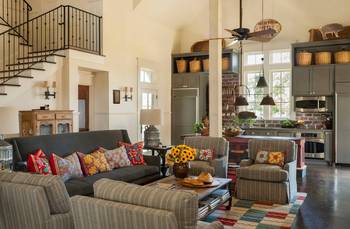  interior in private house in Craftsman style.