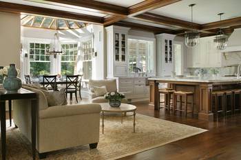 Colonial style in cottage interior.