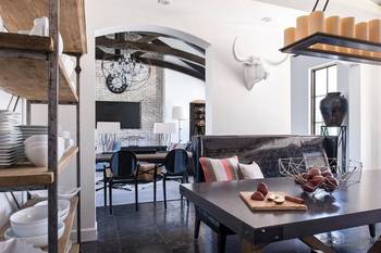 Loft style in cottage interior.