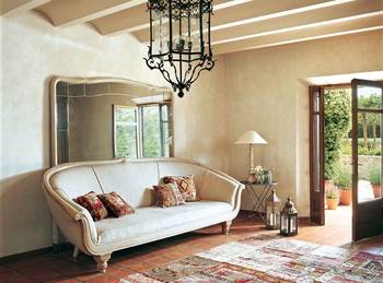 Interior design of hallway in private house in Art Nouveau style.