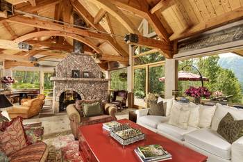 Photo of veranda in private house in contemporary style.