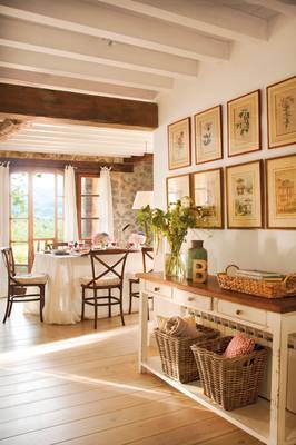 Interior of country house in Mediterranean style.