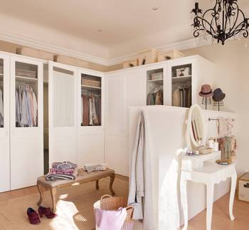 Design of wardrobe in private house in renaissance style.