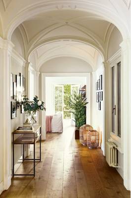 Hallway design in house in renaissance style.
